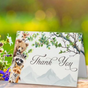 Wald-Wildlife-Baby-Shower-Grußkarte Dankeskarte