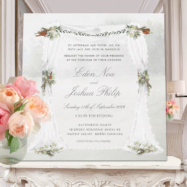 Wald Woodland Outdoor Chuppah Hochzeit Einladung