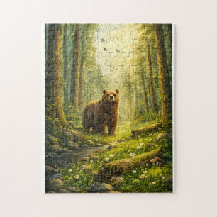 Waldabenteuer – Braunbär-Waldpuzzle