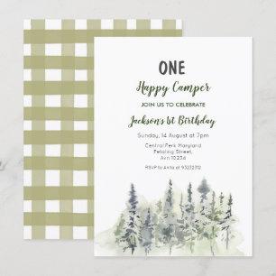 Waldabenteuercamper 1. Geburtstagsveranstaltung Einladung