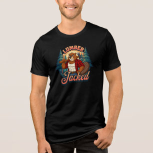 Waldarbeiter-Biber Lustiges Waldarbeiter-Wortspiel Tri-Blend Shirt