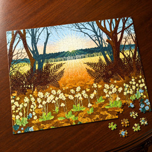 Waldaufgang und Wildblumen