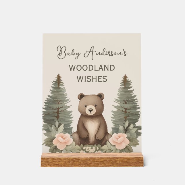 Waldbär Acrylschild (Vorderseite)