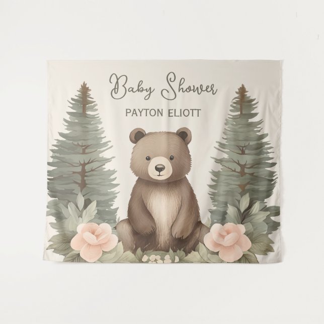 Waldbär Wandteppich (Vorderseite (Horizontal))