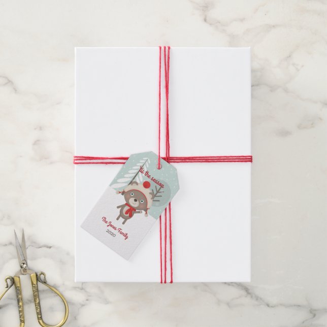 Waldbär Weihnachten Geschenkanhänger (Mit Garn)