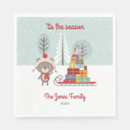 Waldbär Weihnachten Serviette