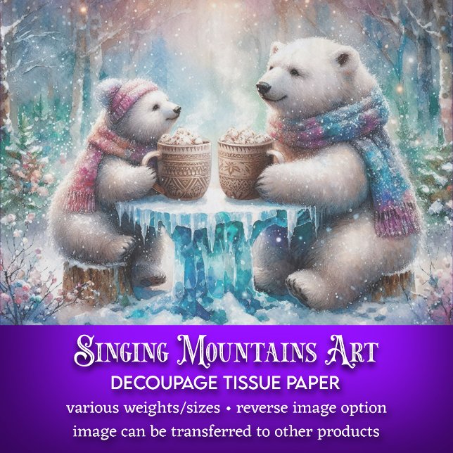 Waldbären mit heißer Schokolade Seidenpapier (Von Creator hochgeladen)