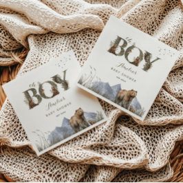 Waldbärenabenteuer Moss Green Oh Boy Serviette