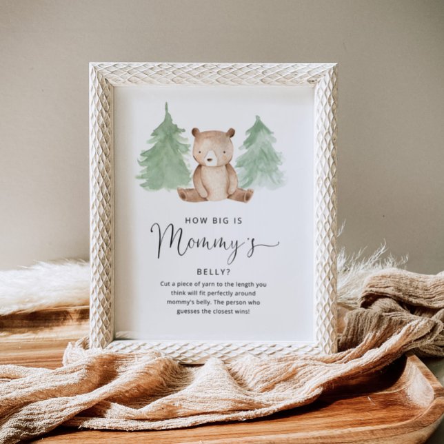 Waldbärenbär, wie groß das Bauchspiel der Mama ist Poster (Von Creator hochgeladen)