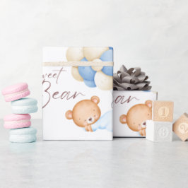 Waldbärenjunge 1. Geburtstag Party Pastel Geschenkpapier