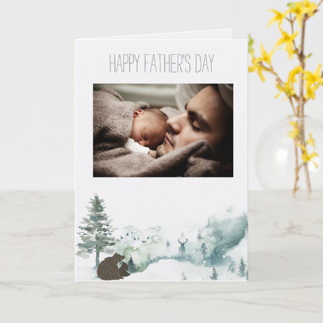 Waldbärentag mit Foto Karte (Gelbe Blume)