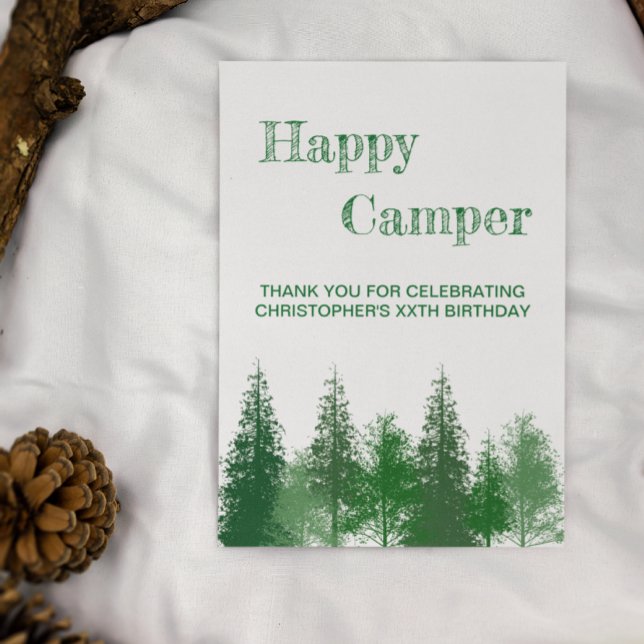 Waldbaumen zum Geburtstag Dankeskarte (Von Creator hochgeladen)