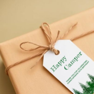 Waldbaumen zum Geburtstag Geschenkanhänger