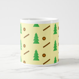 Waldbaummuster - Gemütliches Naturdesign Jumbo-Tasse