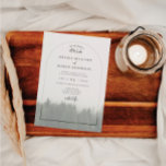 Waldberg Hochzeit Einladung Misty Woodland<br><div class="desc">Dieses Design besticht durch einen zauberhaften Nebelwald mit einem weichen,  transparenten Bogenüberlagerungen. Einfaches Bearbeiten mit all Ihren Informationen! Sehen Sie sich die gesamte Kollektion an,  um mehr passende Artikel zu finden!</div>