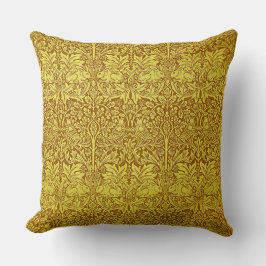 Waldblätter Gold Kaninchen William Morris Muster Kissen