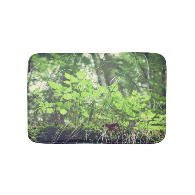 Waldboden Grüne Pflanze Natur Badematte (Vorderseite)