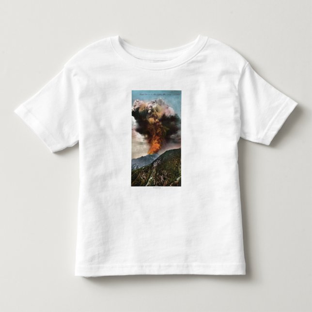 Waldbrandansicht in Berge Kleinkind T-shirt (Vorderseite)