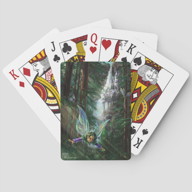 Waldbrände und Wasserfall Burg Spielkarten (Rückseite)