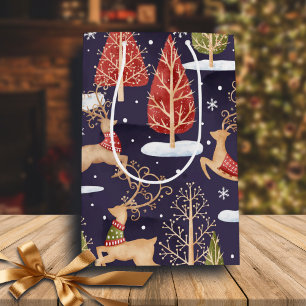 Waldbrandrentiere Winter Mittlere Geschenktüte