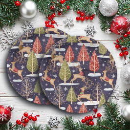 Waldbrandrentiere Winter Pappteller