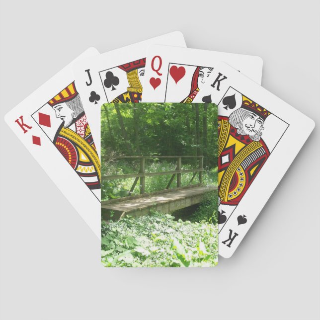 Waldbrücken-Spielkarten Spielkarten (Rückseite)