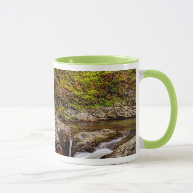 Waldbrunnen in großen, rauschigen Bergen Tasse (Rechts)