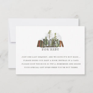 Waldbücher für Babydusche Einladung