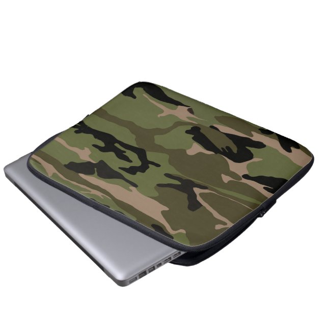 WaldCamouflage Laptopschutzhülle (Vorne Knopf)