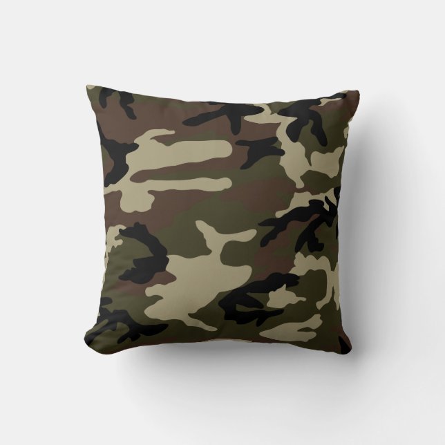 WaldCamouflagedrucktarnungsmuster-Armeemilitär Kissen (Vorderseite)