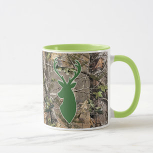 WaldCamouflagegrün-Rotwildkopf Tasse