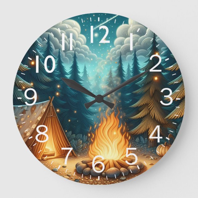 Waldcamping Große Wanduhr (Vorderseite)