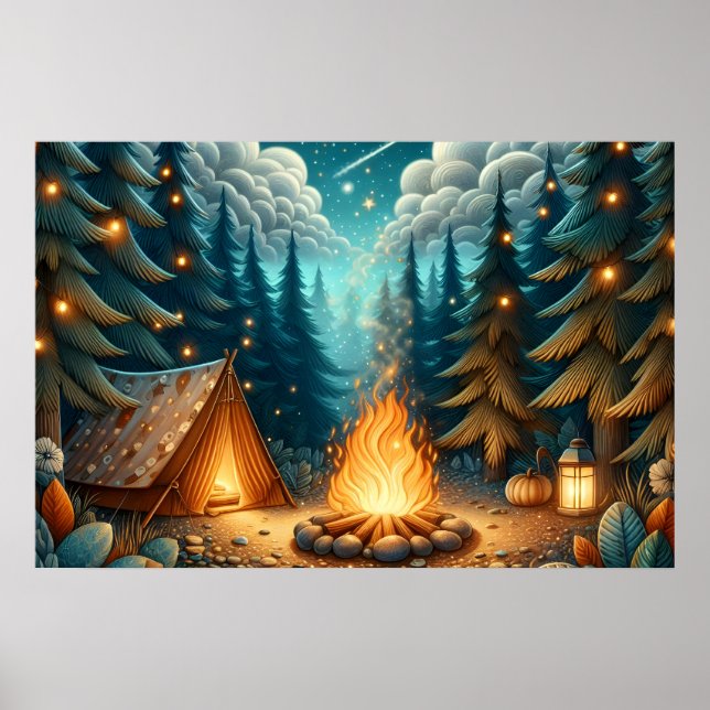Waldcamping Poster (Vorne)