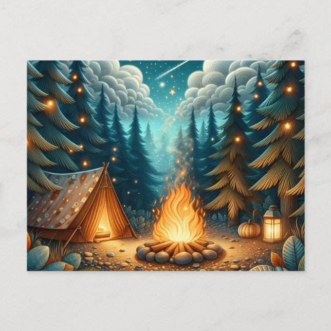 Waldcamping Postkarte (Vorderseite)