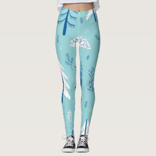 Walddoodles: Kreatives, nahtloses Muster Leggings