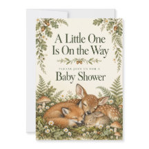 Walde-Tiere-Baby-Shower-Schreibeinladung
