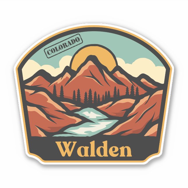 Walden, Colorado Sticker (Vorderseite)