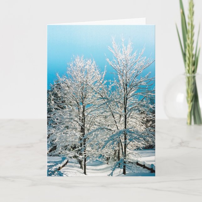 Walden Pond Feiertagskarte (Vorderseite)