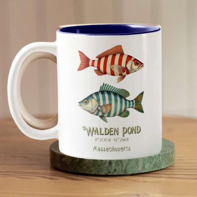 Walden Pond Massachusetts fish Tasse (Von Creator hochgeladen)