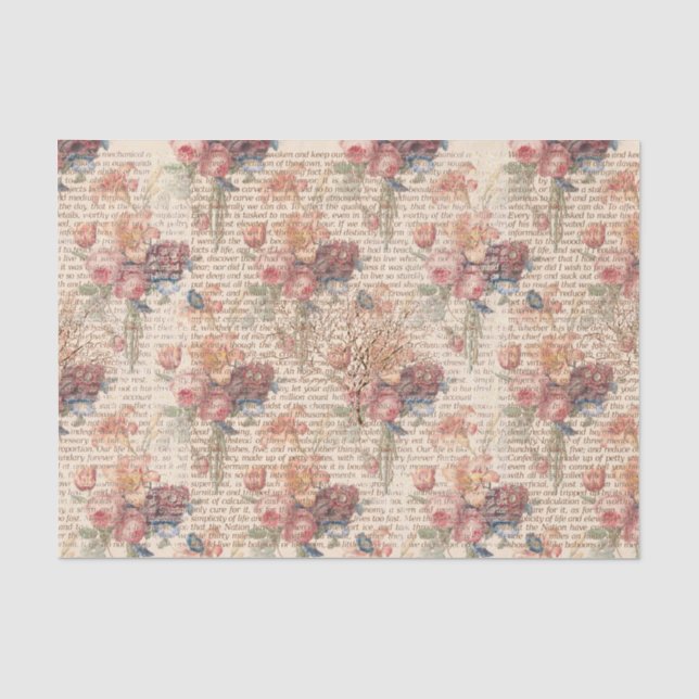 Walden Vintag Garden Blume Gewebepapier Seidenpapier (Vorderseite)