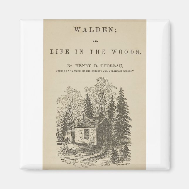 Walden Vintage Book Cover Magnet (Vorne)