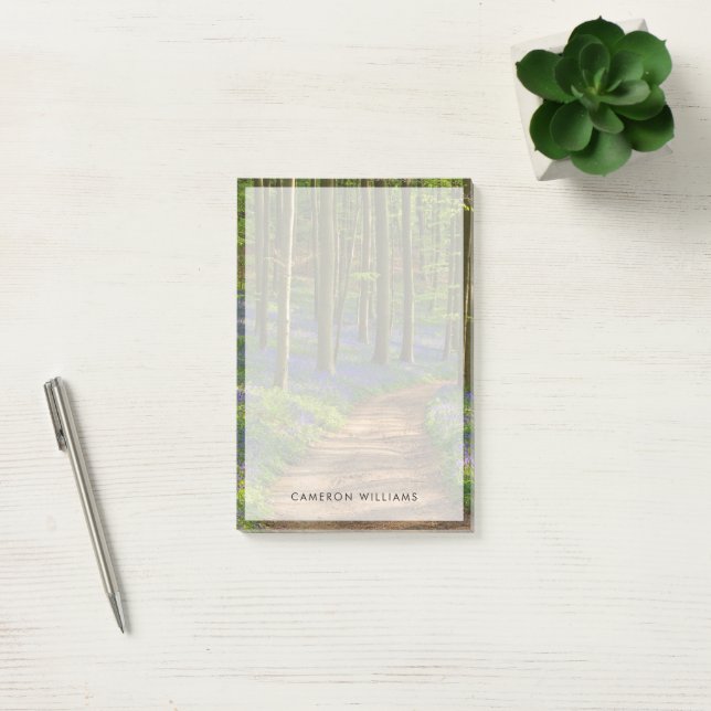 Wälder | Bluebellwald in Belgien Post-it Klebezettel (Büro)