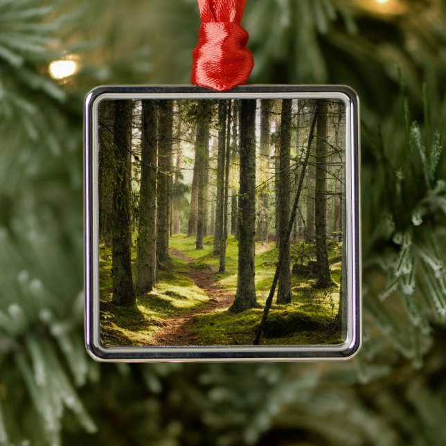 Wälder | Boreal Forest Schweden Ornament Aus Metall (Baum)
