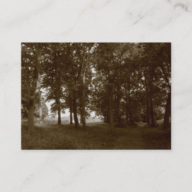 Wälder, Bute Park Cardiff - Sepia toniert Visitenkarte (Vorderseite)