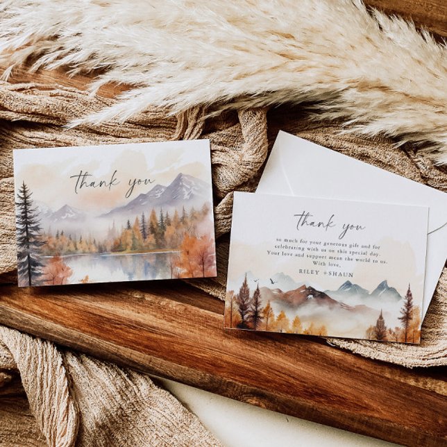 Wälder Dank Karte Wald Rustikaler Fall Mute Mute (Von Creator hochgeladen)