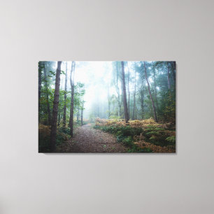 Wälder   Dark Foggy Woods Norfolk Vereinigtes Köni Leinwanddruck