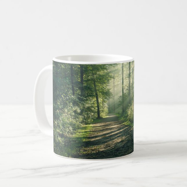 Wälder | Forstweg Hamburg Deutschland Kaffeetasse (Vorderseite Links)