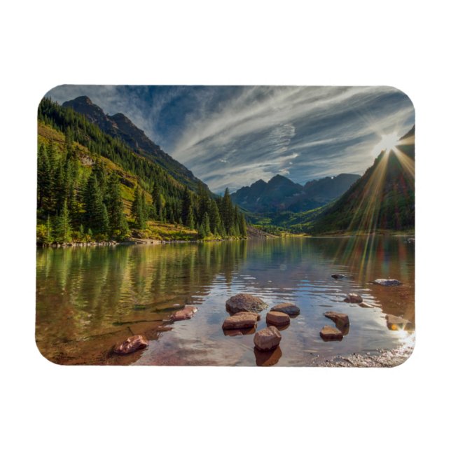 Wälder | Maroon Bells Colorado Magnet (Horizontal)