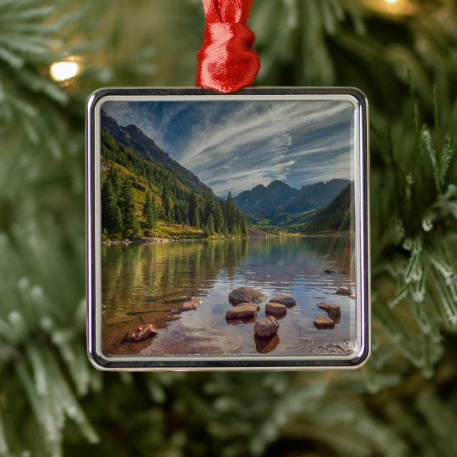 Wälder | Maroon Bells Colorado Ornament Aus Metall (Baum)