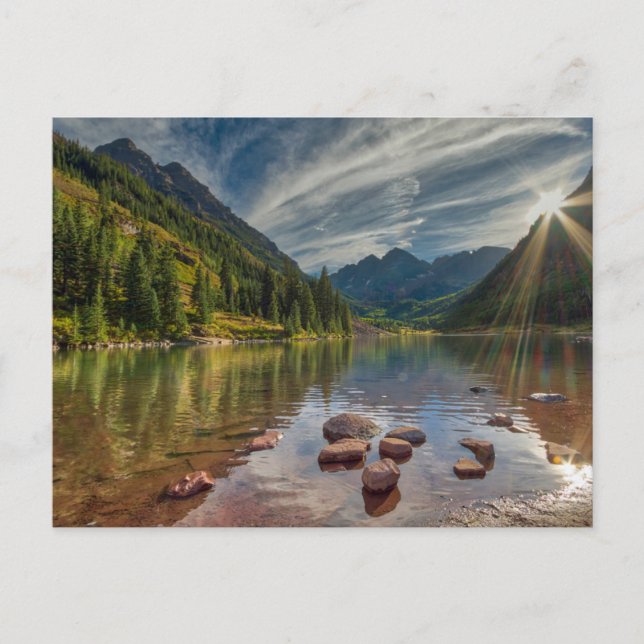Wälder | Maroon Bells Colorado Postkarte (Vorderseite)